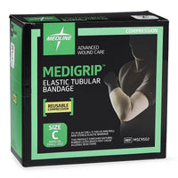 Medline Medigrip Elastic Tubular Bandage Size C, 6.8 cm x 10 m with Latex