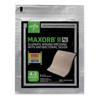 Medline Maxorb II Ag Silver 100%-Calcium Alginate Dressing 4" x 4.75"