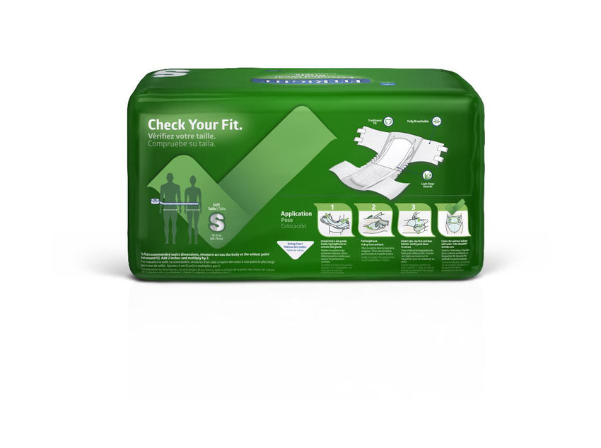 Medline Extended-Wear High-Capacity Adult Incontinence Brief - S 19"-31"