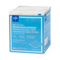 Medline Economical Sterile 100%-Cotton Woven Gauze Sponge 12 Ply 3" x 3"