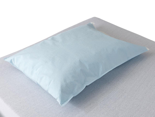 Medline Single-Use Tissue/Poly Pillowcase 21" x 30"  Blue