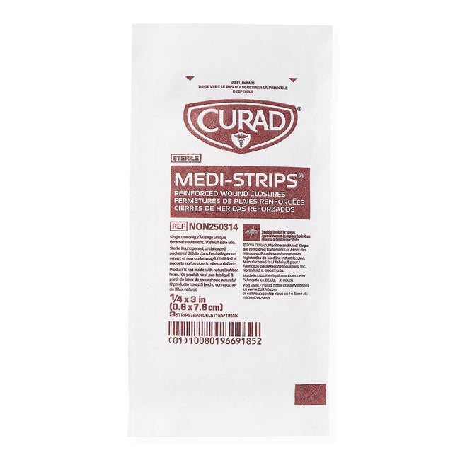 Medi-Strip Adhesive Wound Closure Strip 1/4" x 3"