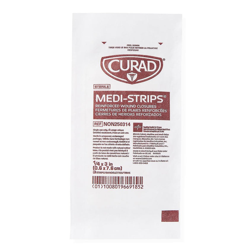 Medi-Strip Adhesive Wound Closure Strip 1/4" x 3"