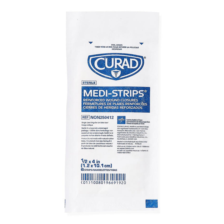 Medi-Strip Adhesive Wound Closure Strip 1/2" x 4"