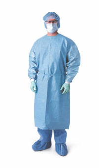 Medline Chemotherapy Protective Procedure Gown Hook-and-Loop Neck Medium