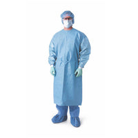 Medline Chemotherapy Protective Procedure Gown Hook-and-Loop Neck Extra Large