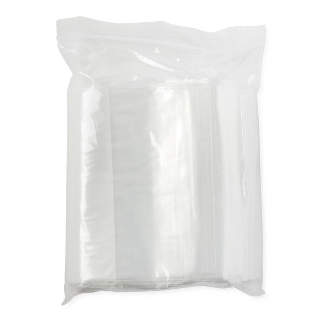 Medline Plastic Zip-Closure Bag with White Write-On Block 6" x 9"