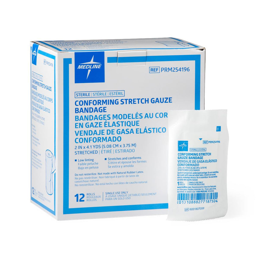 Medline Stretch Conforming Bandage 2" x 5 yd. Sterile