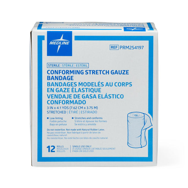 Medline Stretch Conforming Bandage 3" x 5 yd. Sterile