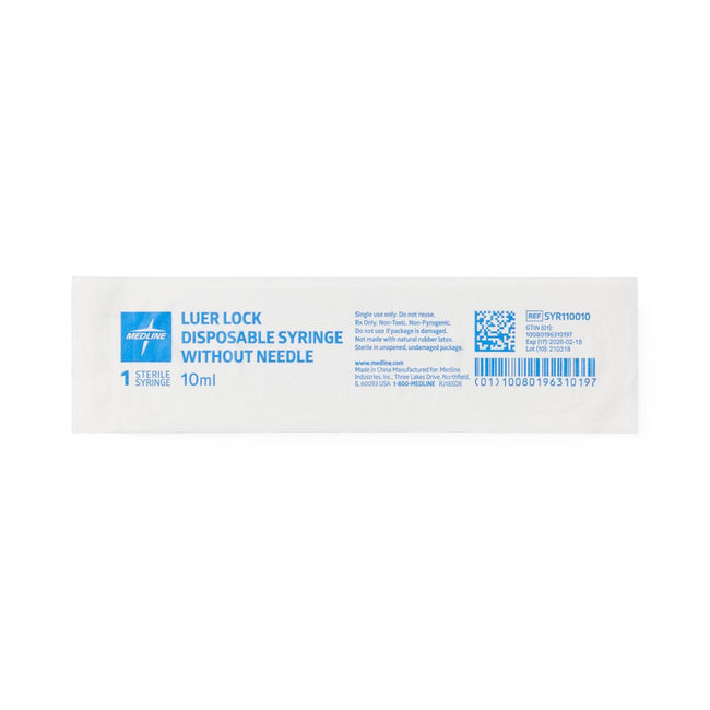 Medline Syringe Only 10mL Luer Lock