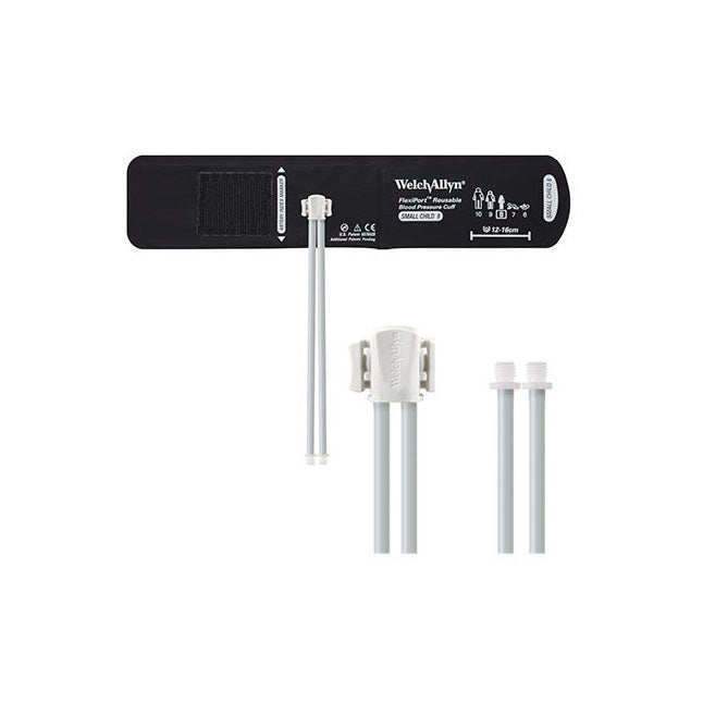 Welch Allyn Flexiport® Blood Pressure Cuff, Two Tubes, Male Screw Connectors