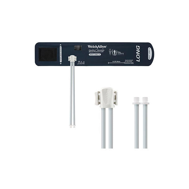 Welch Allyn Flexiport® Blood Pressure Cuff, Two Tubes, Male Screw Connectors