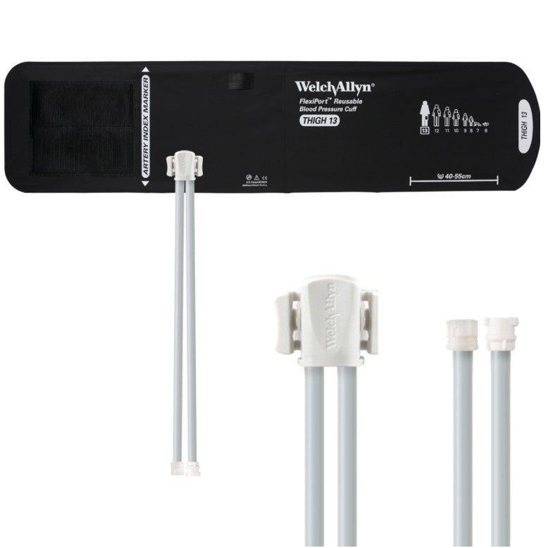 Welch Allyn Flexiport® Blood Pressure Cuff, Two Tubes, Male Screw Connectors