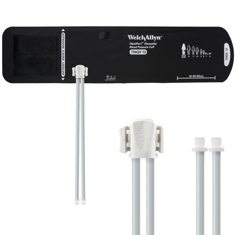 Welch Allyn Flexiport® Blood Pressure Cuff, Two Tubes, Male Screw Connectors