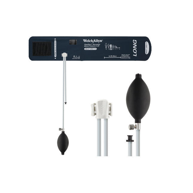 Welch Allyn Flexiport® Blood Pressure Cuff, Two Tube, with Inflation System and Clamp